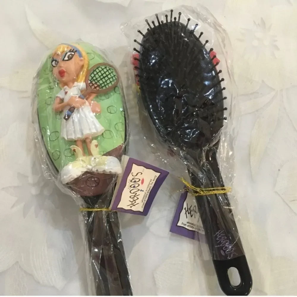 HERDOOS Whimsical Hairbrushes (2) Tennis And PJ’s